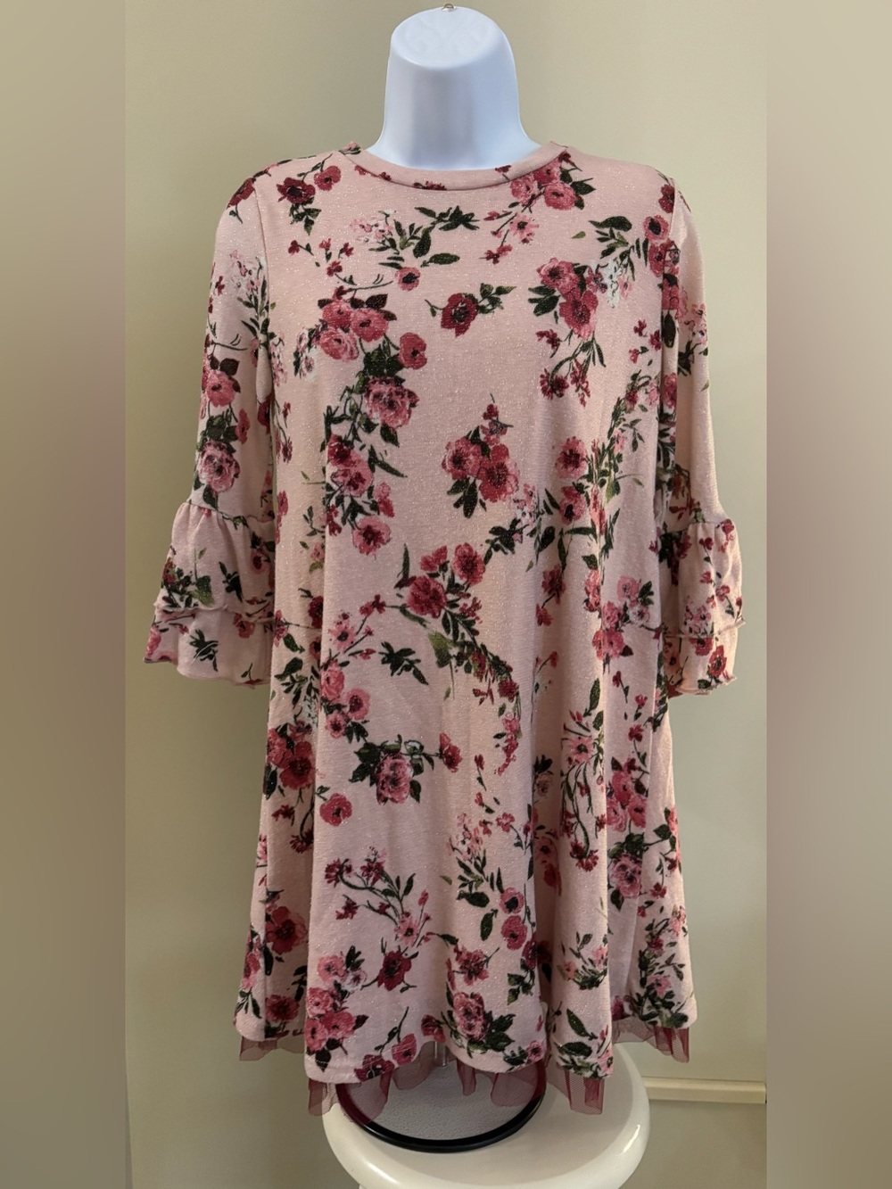Beautees Pink Floral Dress